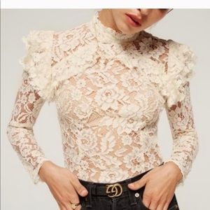 Reformation size 2 lace shirt